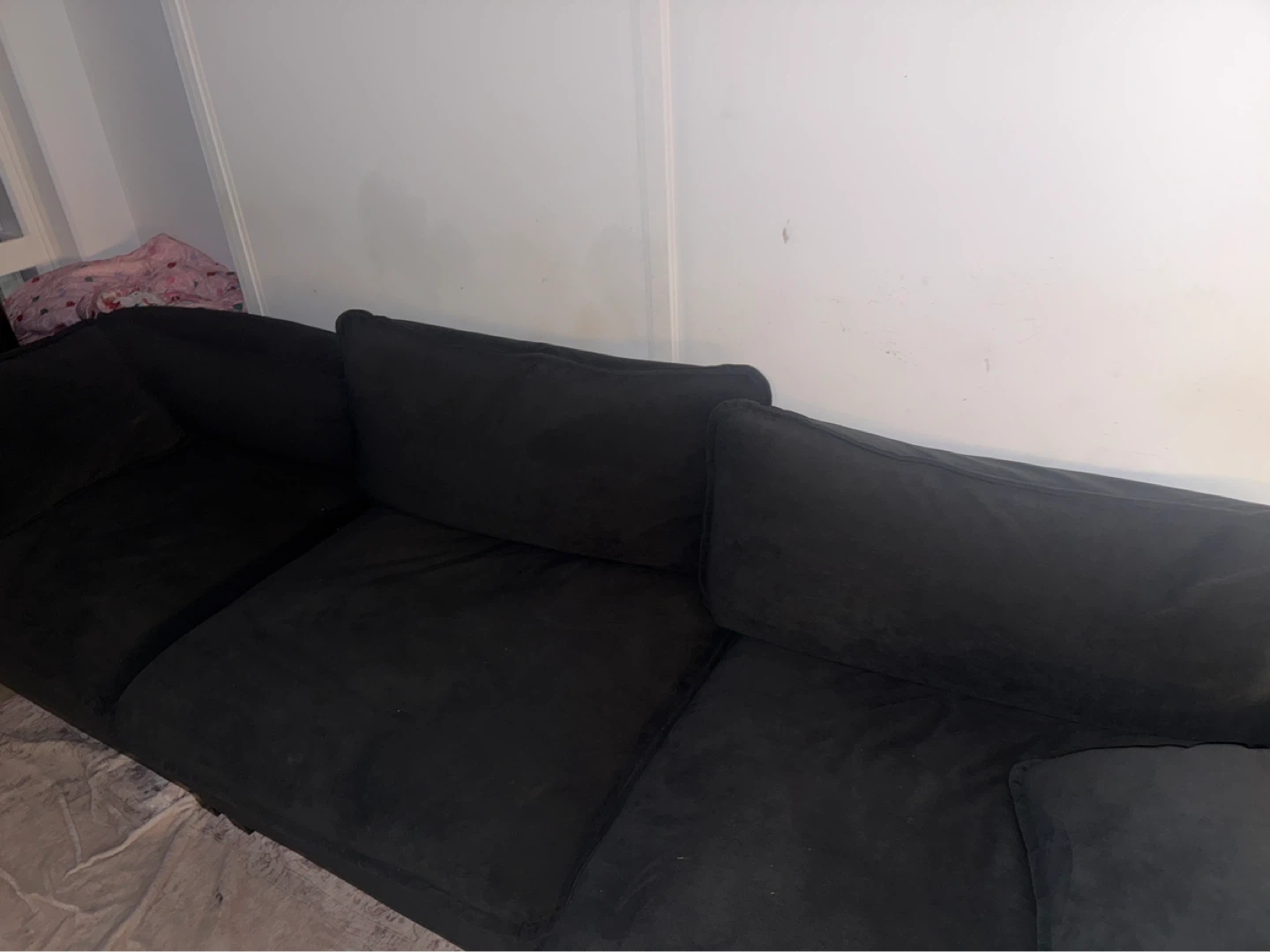 Large dark grey couch - photo 3