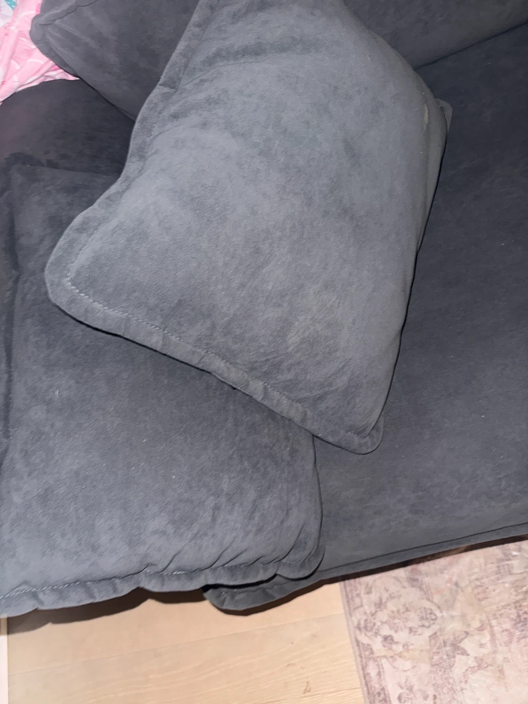 Large dark grey couch - photo 5