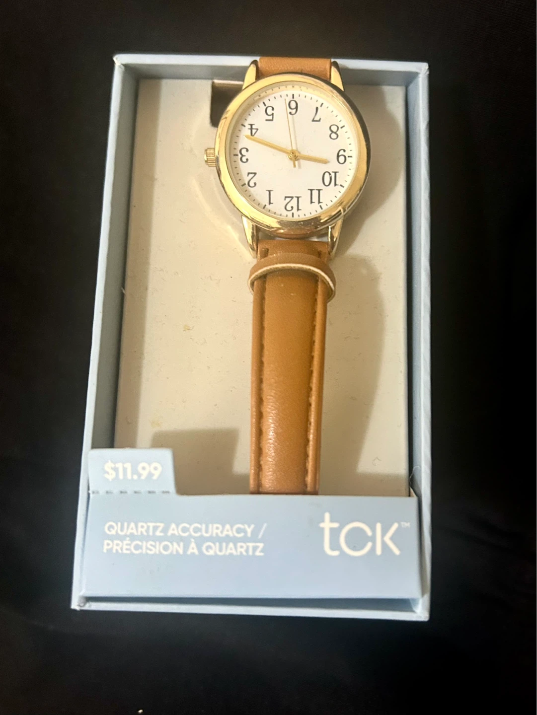 TCK Women's Quartz Watch with Brown Leather Band