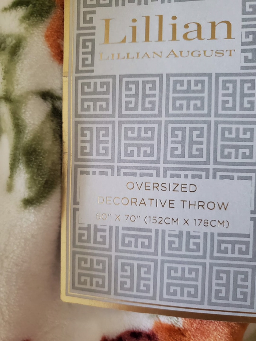 Lillian August Oversized Decorative Throw Blanket 60" x 70" - photo 3