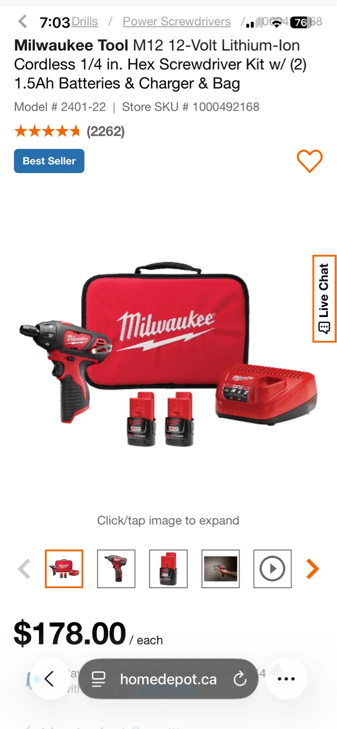 Milwaukee M12 kit