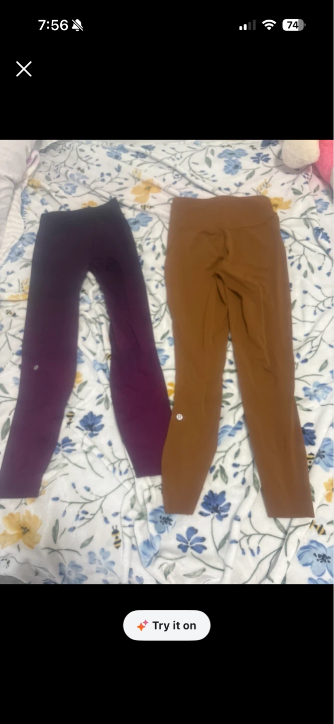 Lululemon Leggings - Plum & Burnt Orange