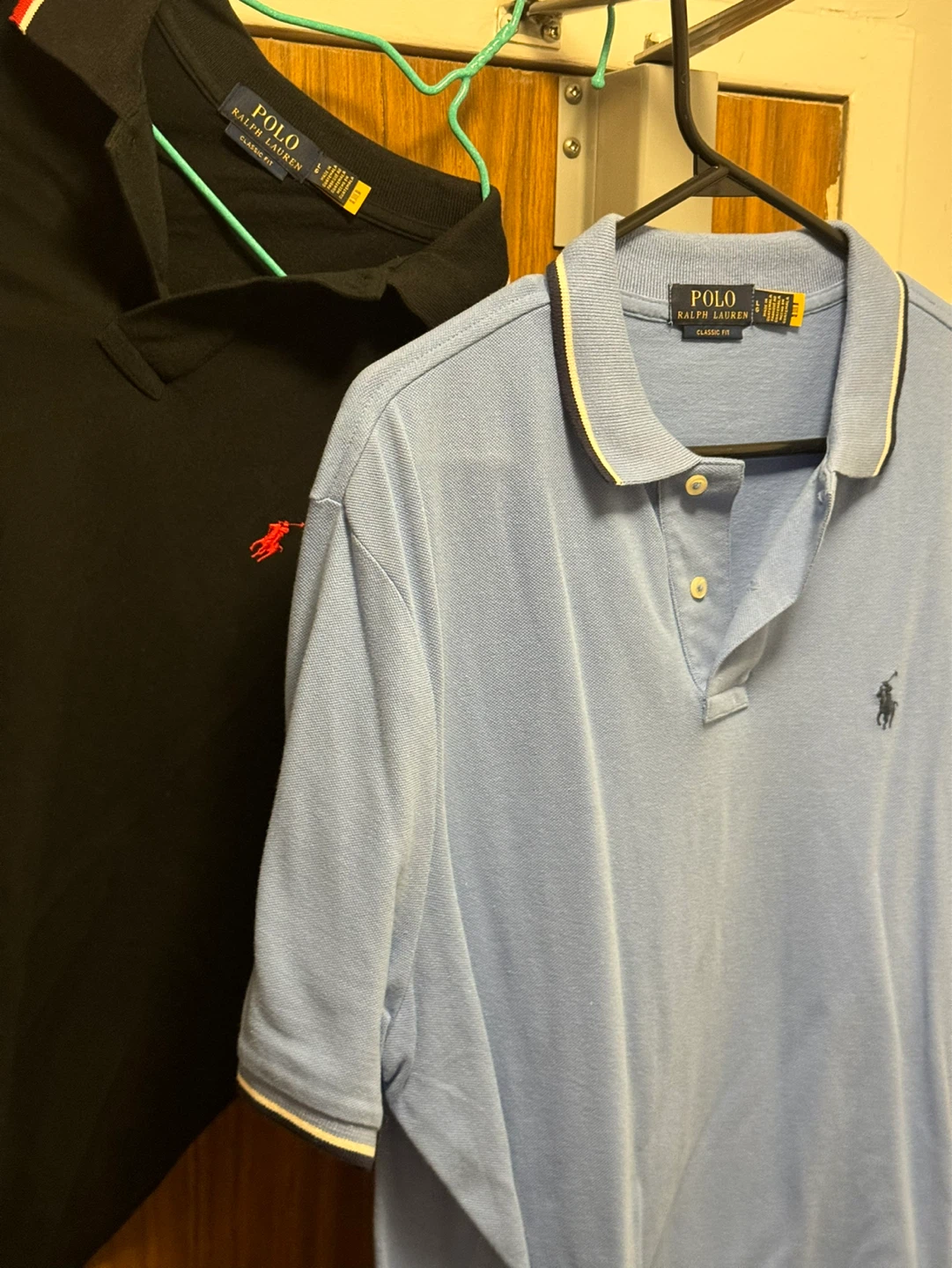 Bundle of 3 Polo Ralph Lauren Classic Fit Polos (Black & Blue)