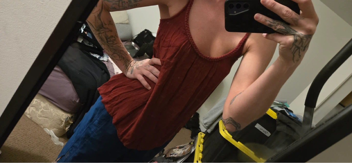 Dark Red Tank Top