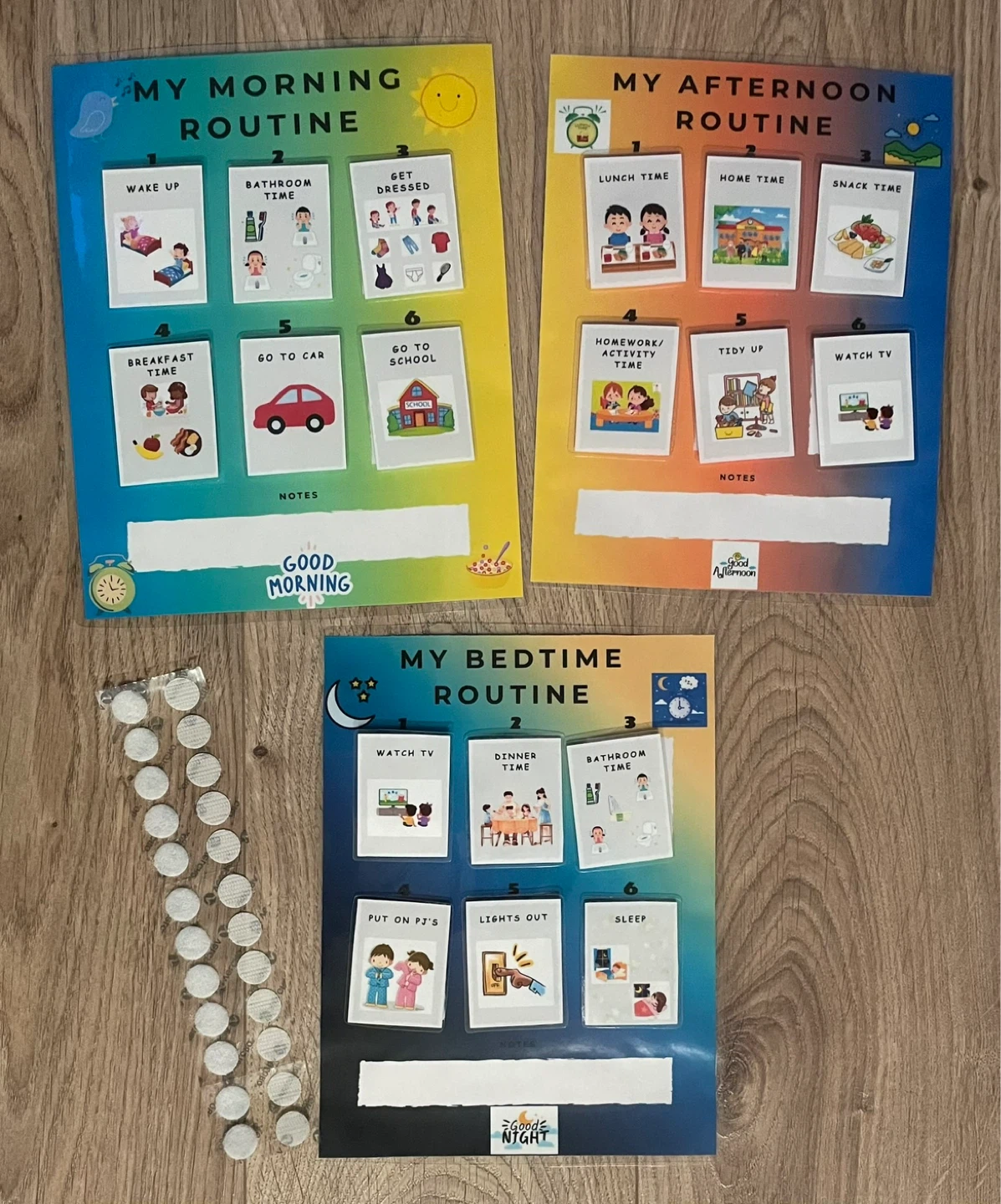 My Morning, Afternoon and Bedtime Routine Visual Schedule