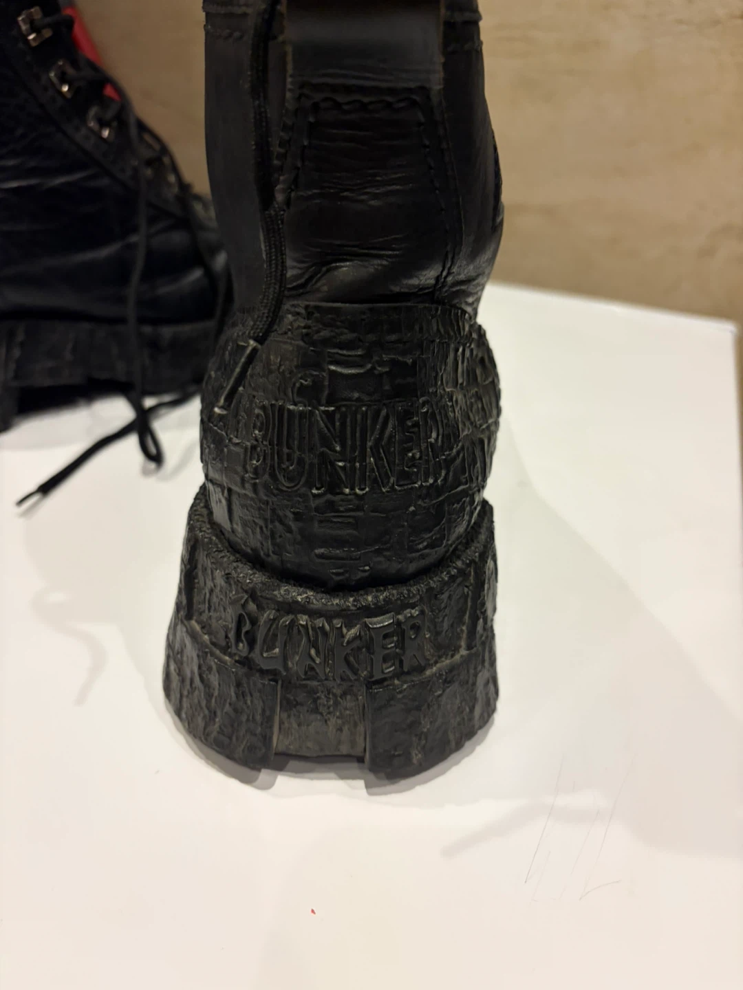 Bunker Black Leather Platform Boots - photo 4