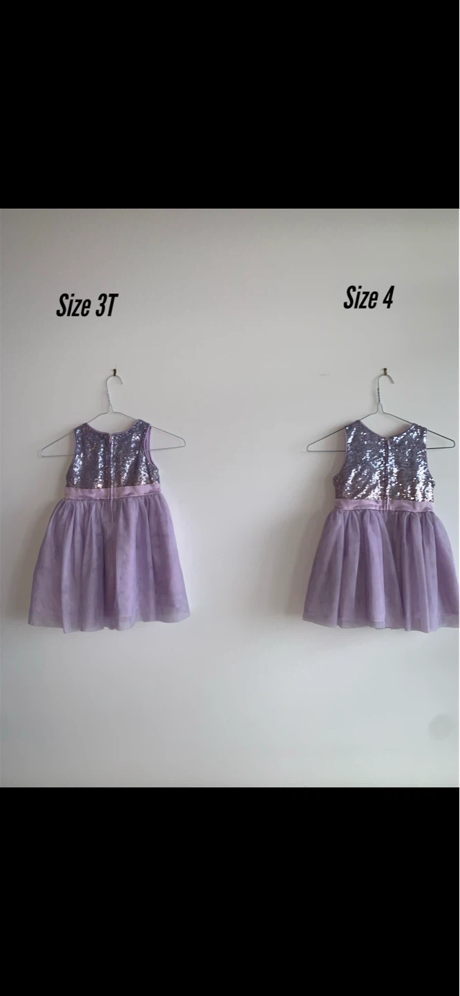 2 Girls Lavender Sequin Tulle Dresses - s/3T & 4 - photo 2
