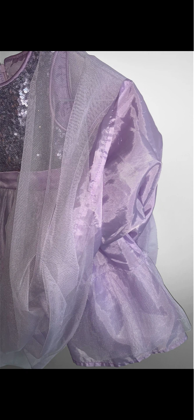 2 Girls Lavender Sequin Tulle Dresses - s/3T & 4 - photo 4