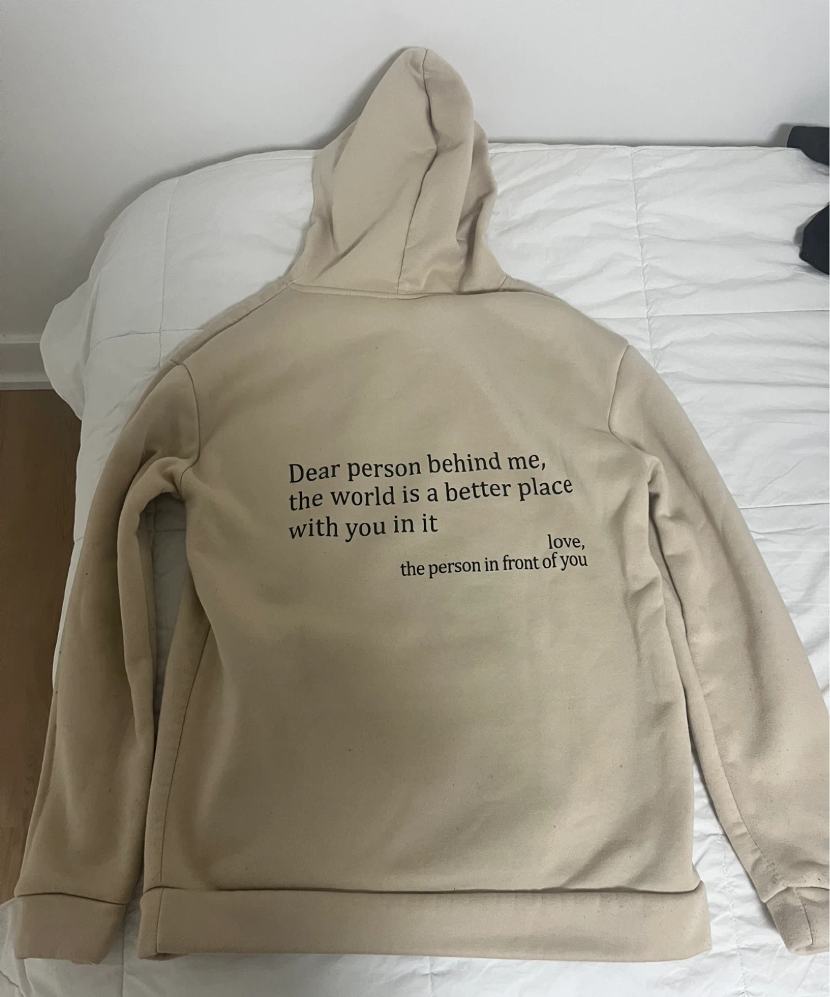 Unisex Cream "You Are Enough" Hoodie - photo 2