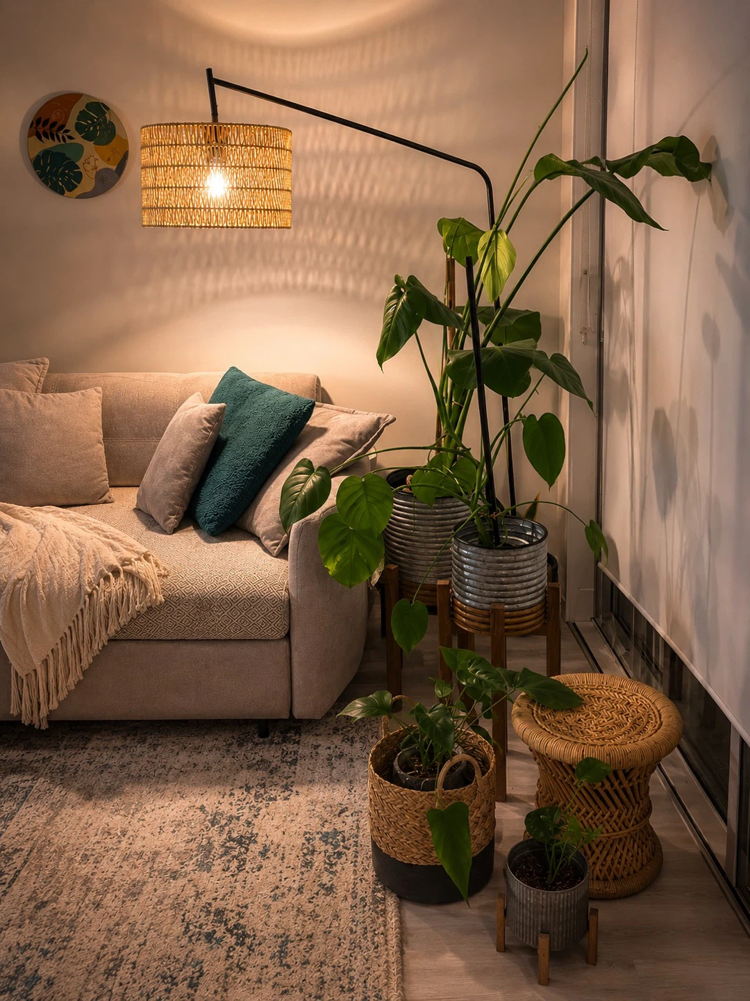 MOVING SALE - Bouclair Floor Lamp with Rope Shade