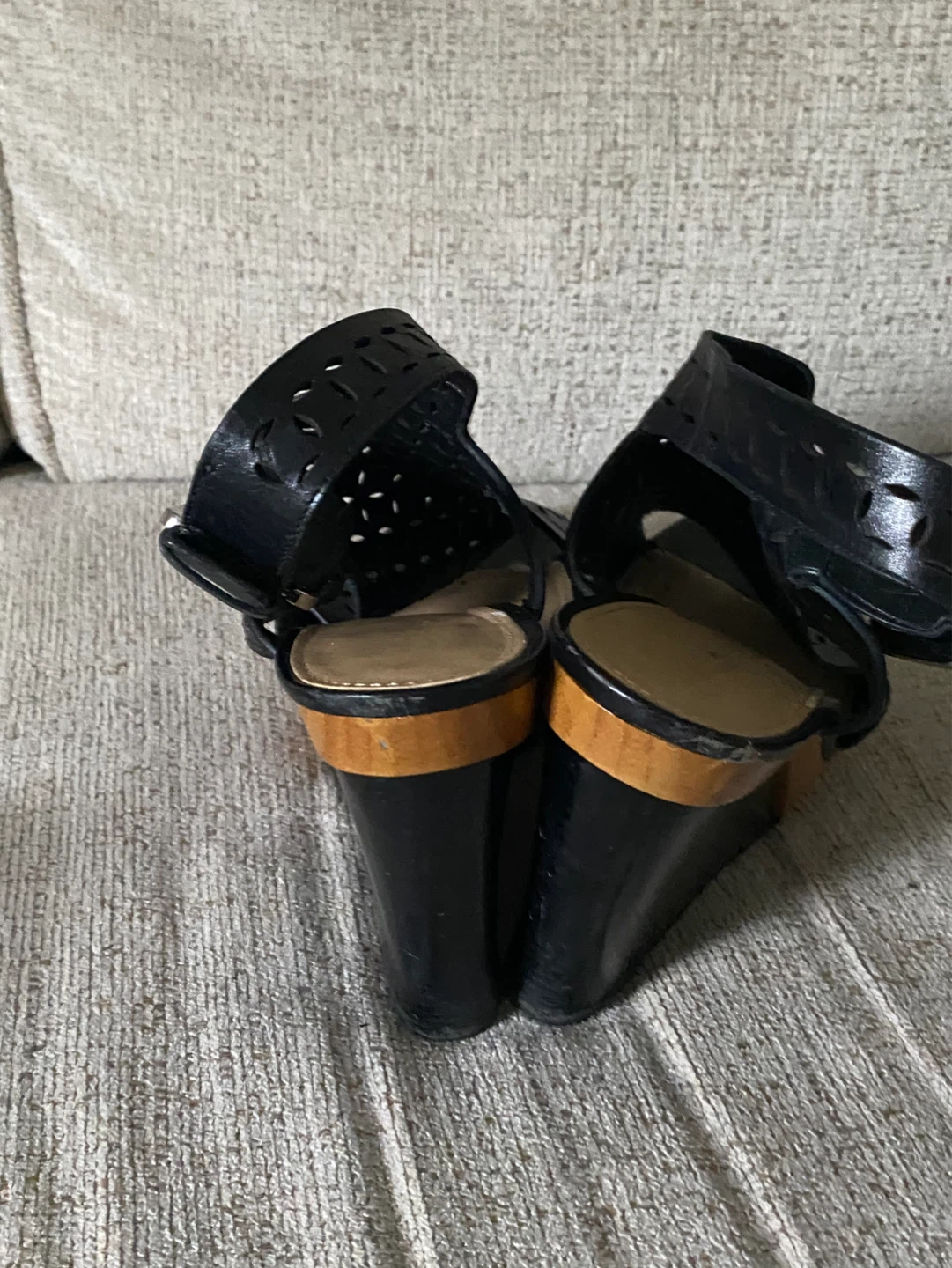 Michael Kors Black Wedge Sandals, Size 8 - photo 5