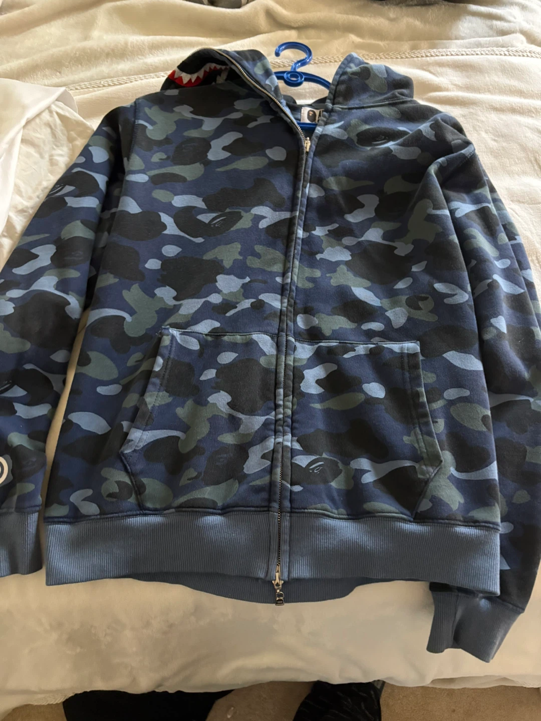BAPE Full Zip Hoodie - Blue Camo