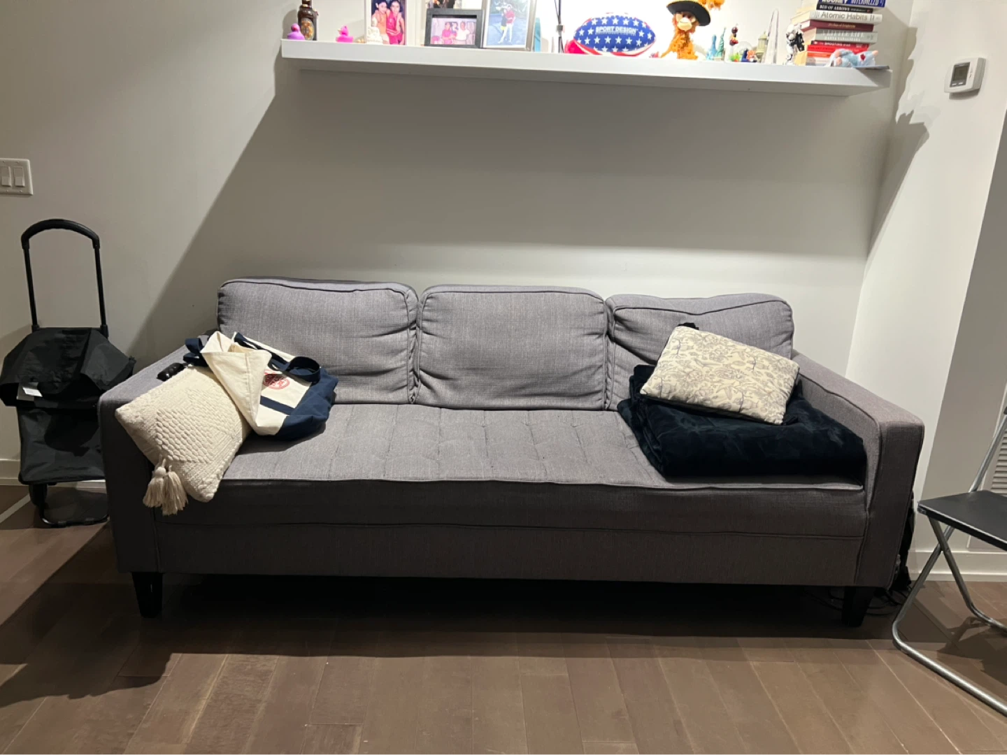 Grey 3-Seater Sofa - photo 2