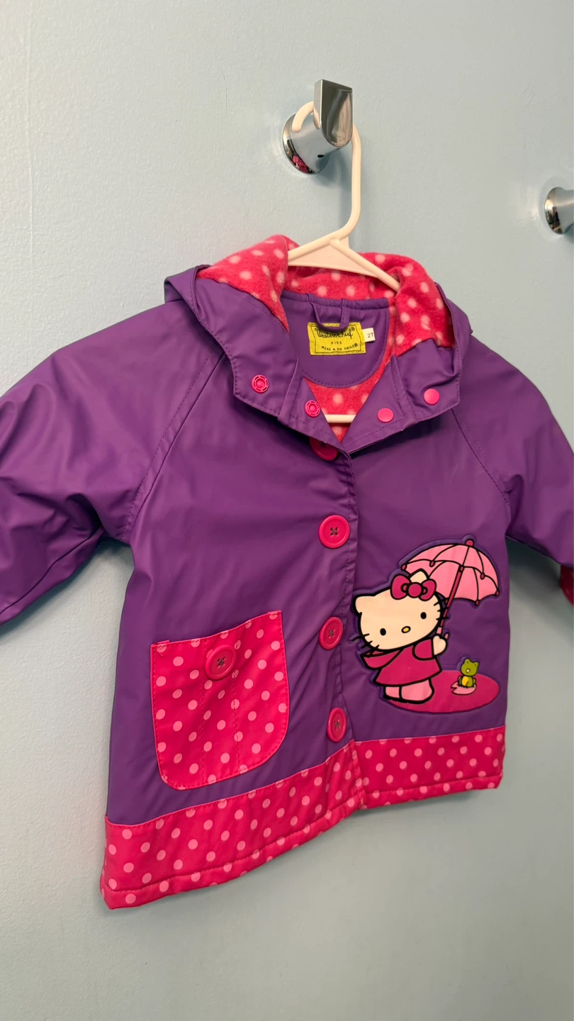 Hello Kitty Kids Rain Jacket Size 2T check more pictures