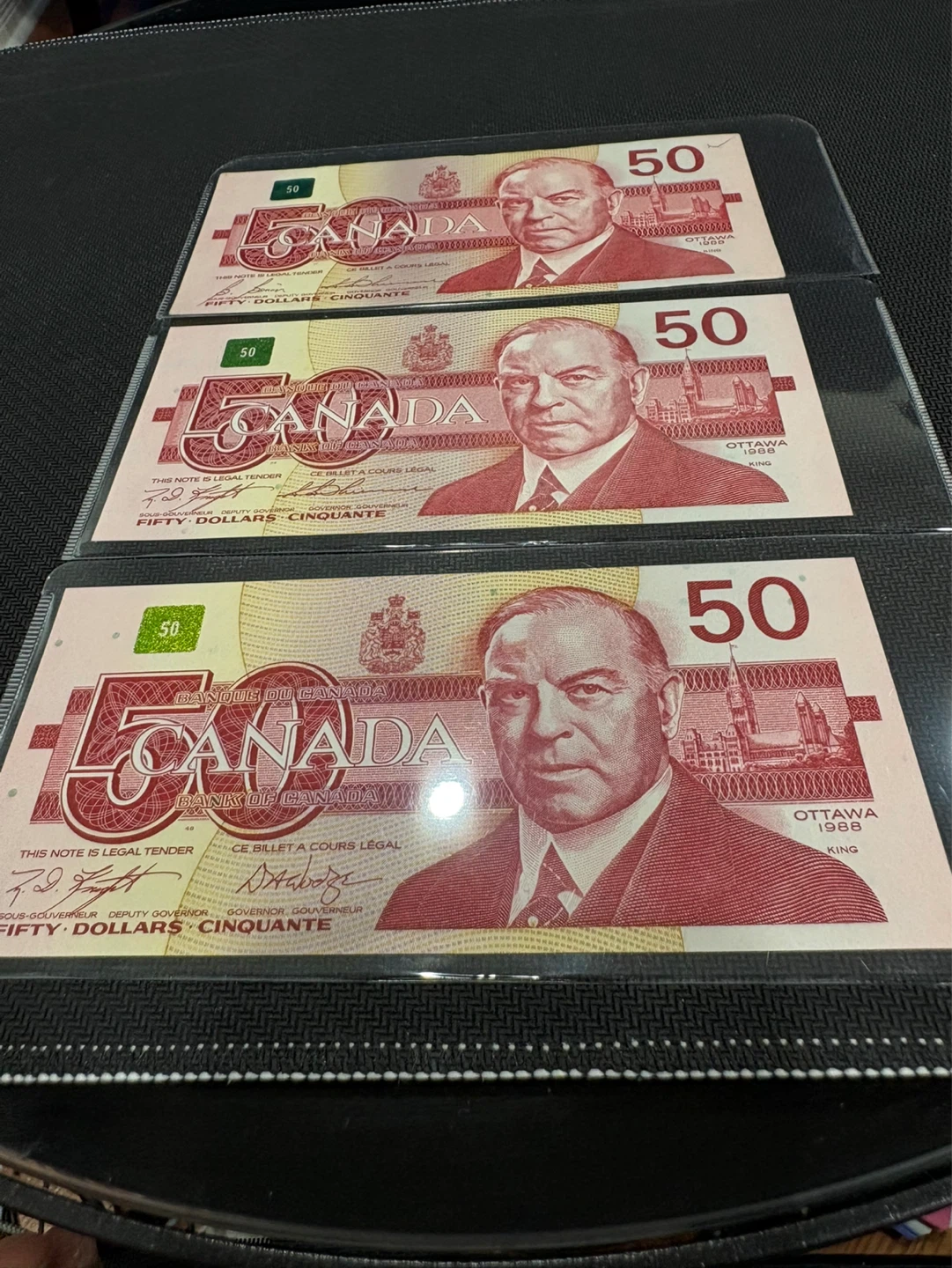 1988 Canadian 50 Dollar Banknotes