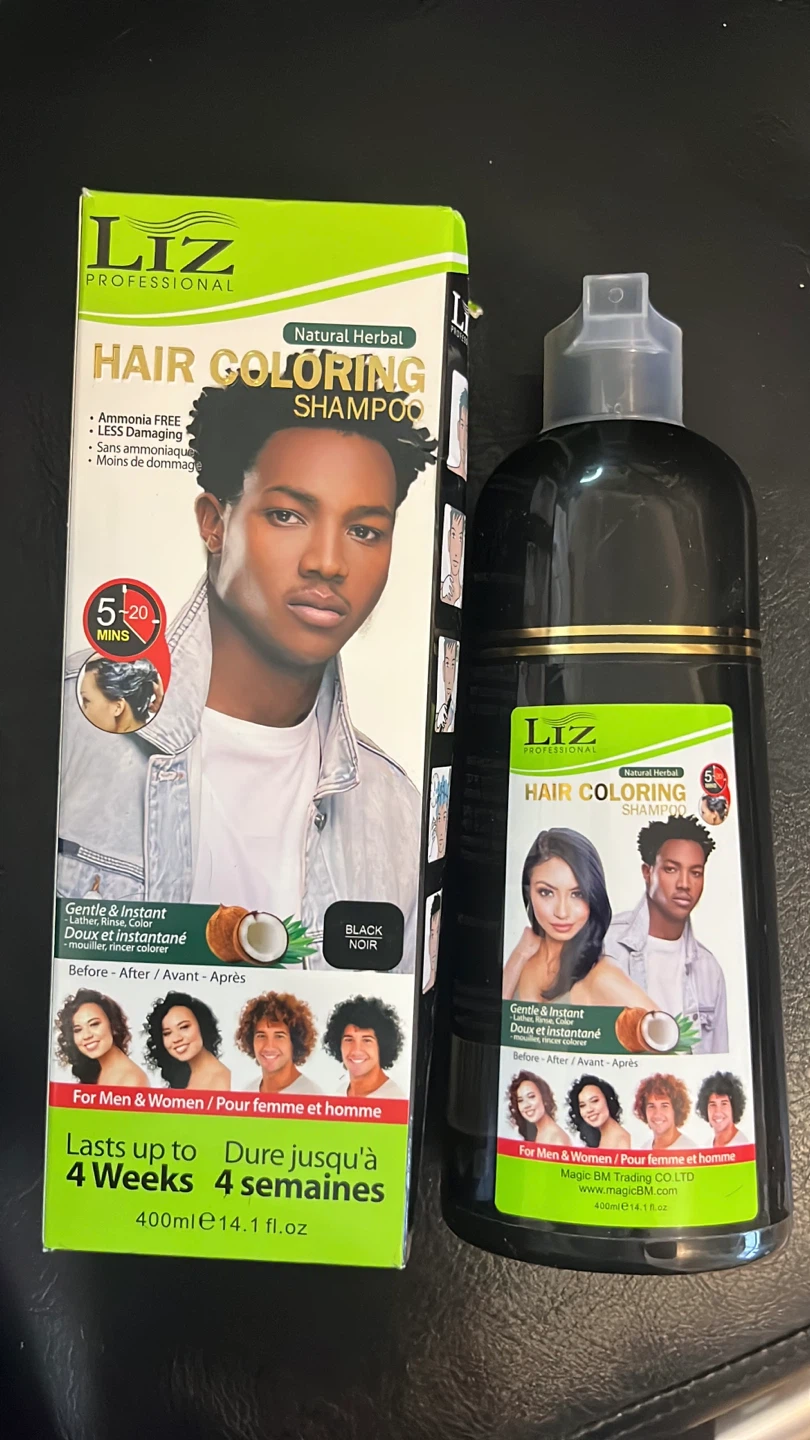 Natural Herbal Hair Coloring Shampoo - Black Noir - photo 2