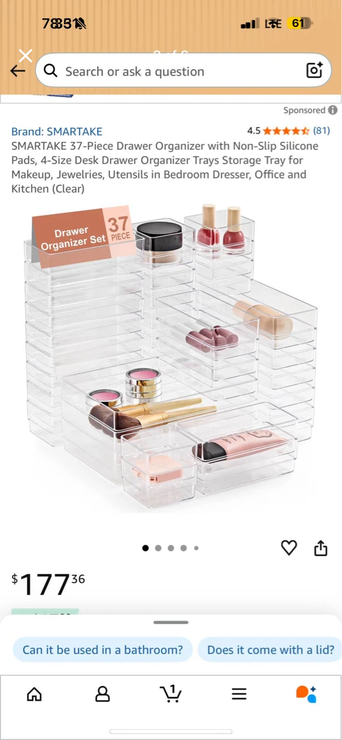 SMARTAKE 37-Piece Drawer Organizer Set - photo 3
