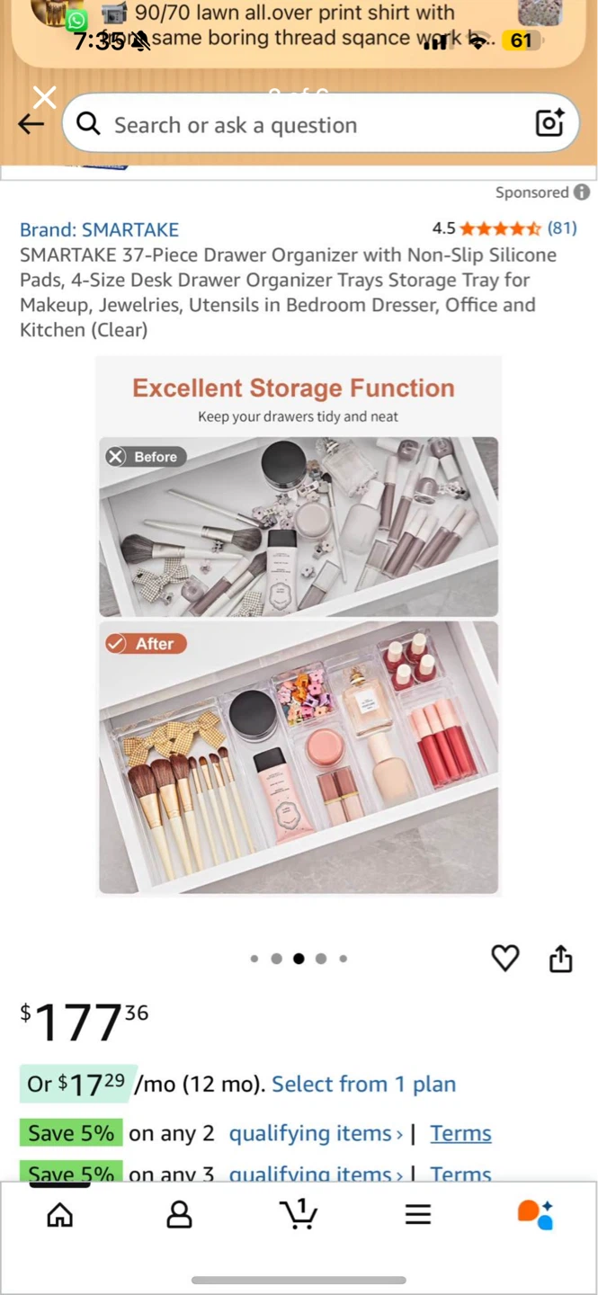 SMARTAKE 37-Piece Drawer Organizer Set - photo 2