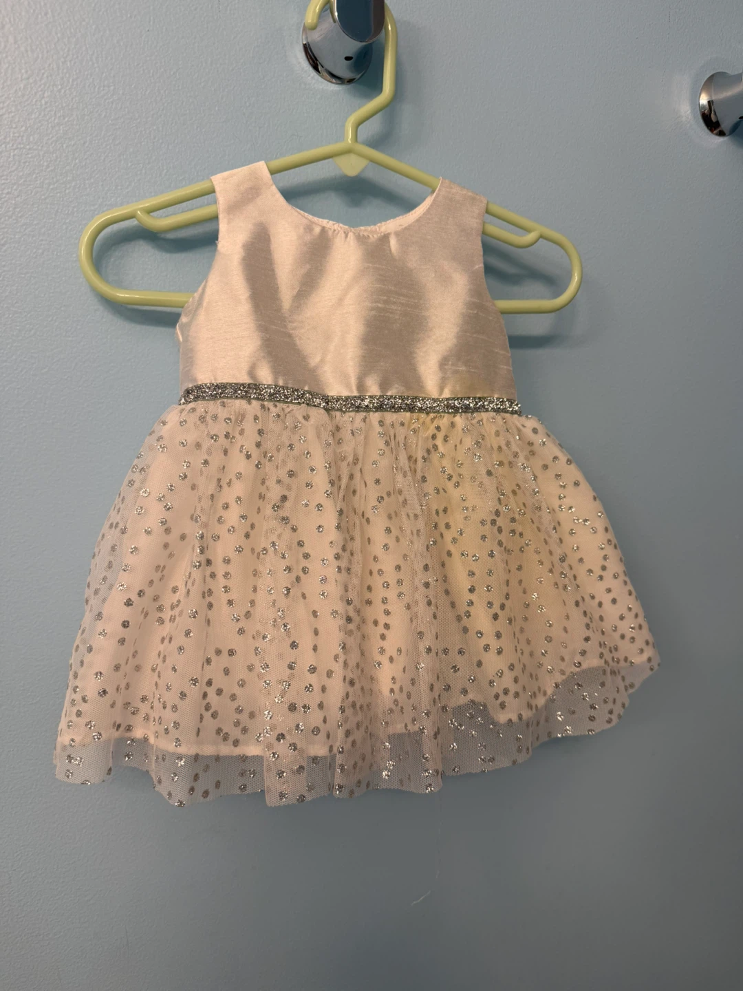 Baby Girl White Sparkle Tulle Dress 0 -3 months