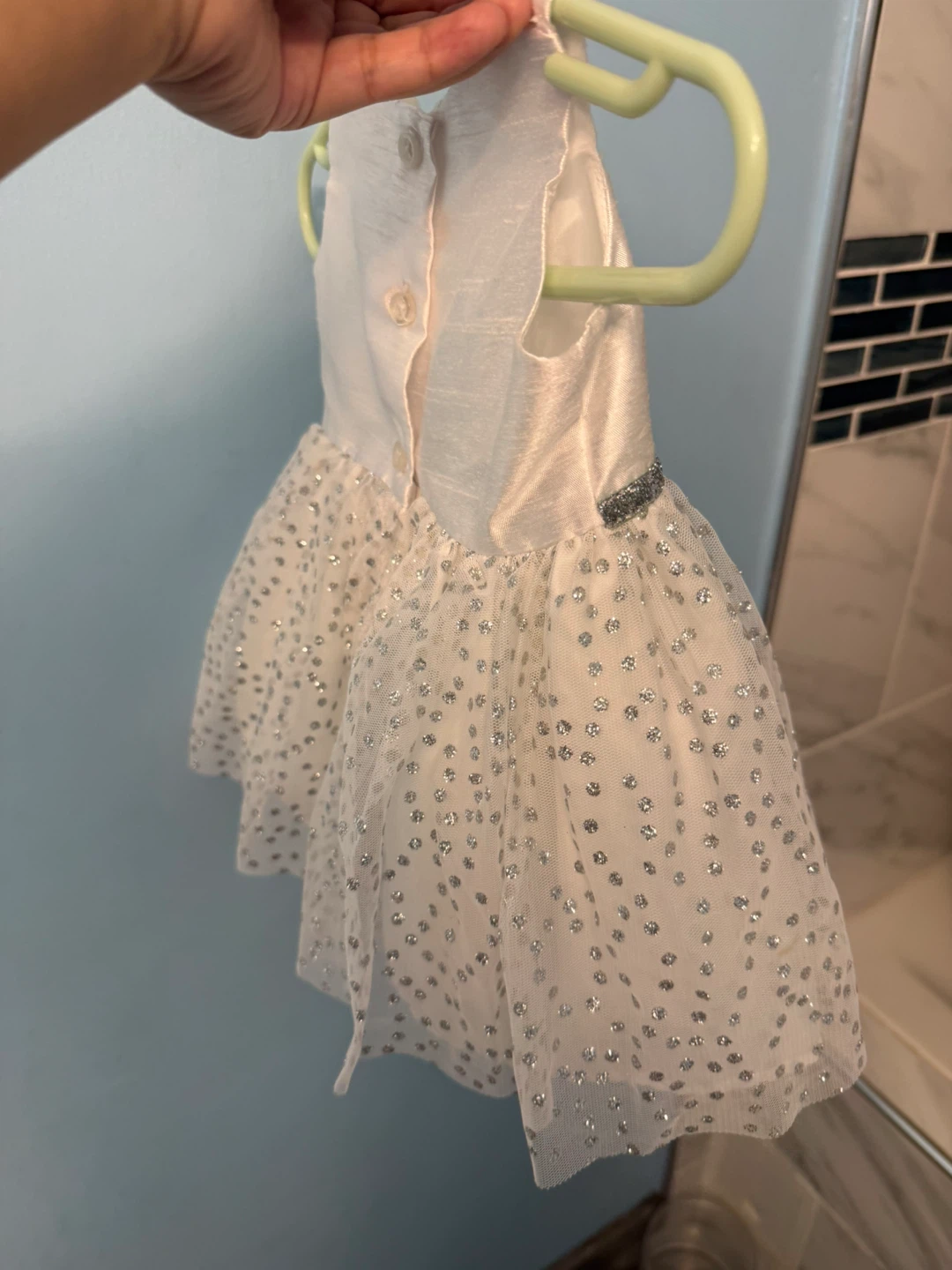 Baby Girl White Sparkle Tulle Dress 0 -3 months - photo 4