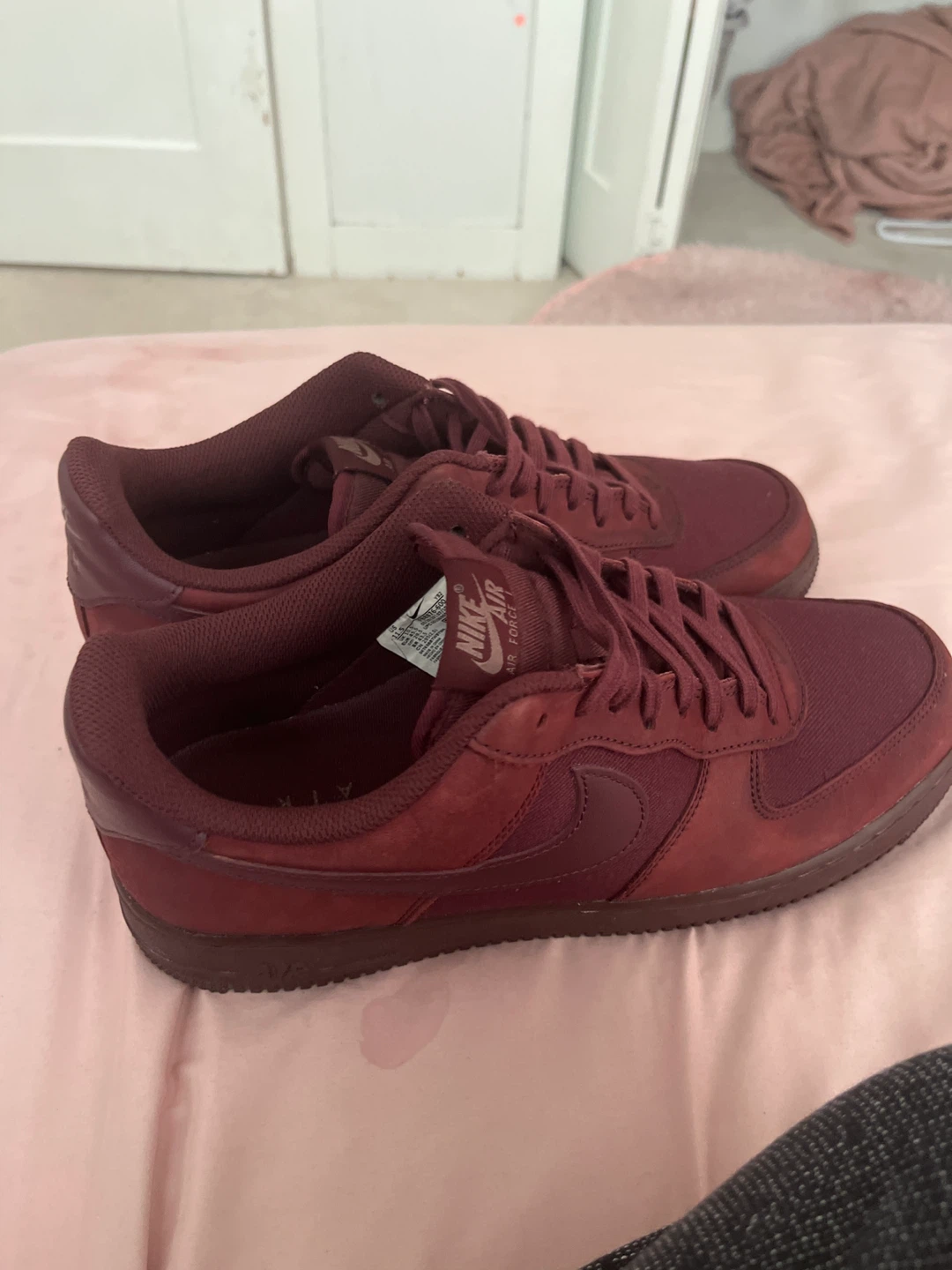 Nike Air Force 1 Burgundy Sneakers (US 11.5) - photo 2
