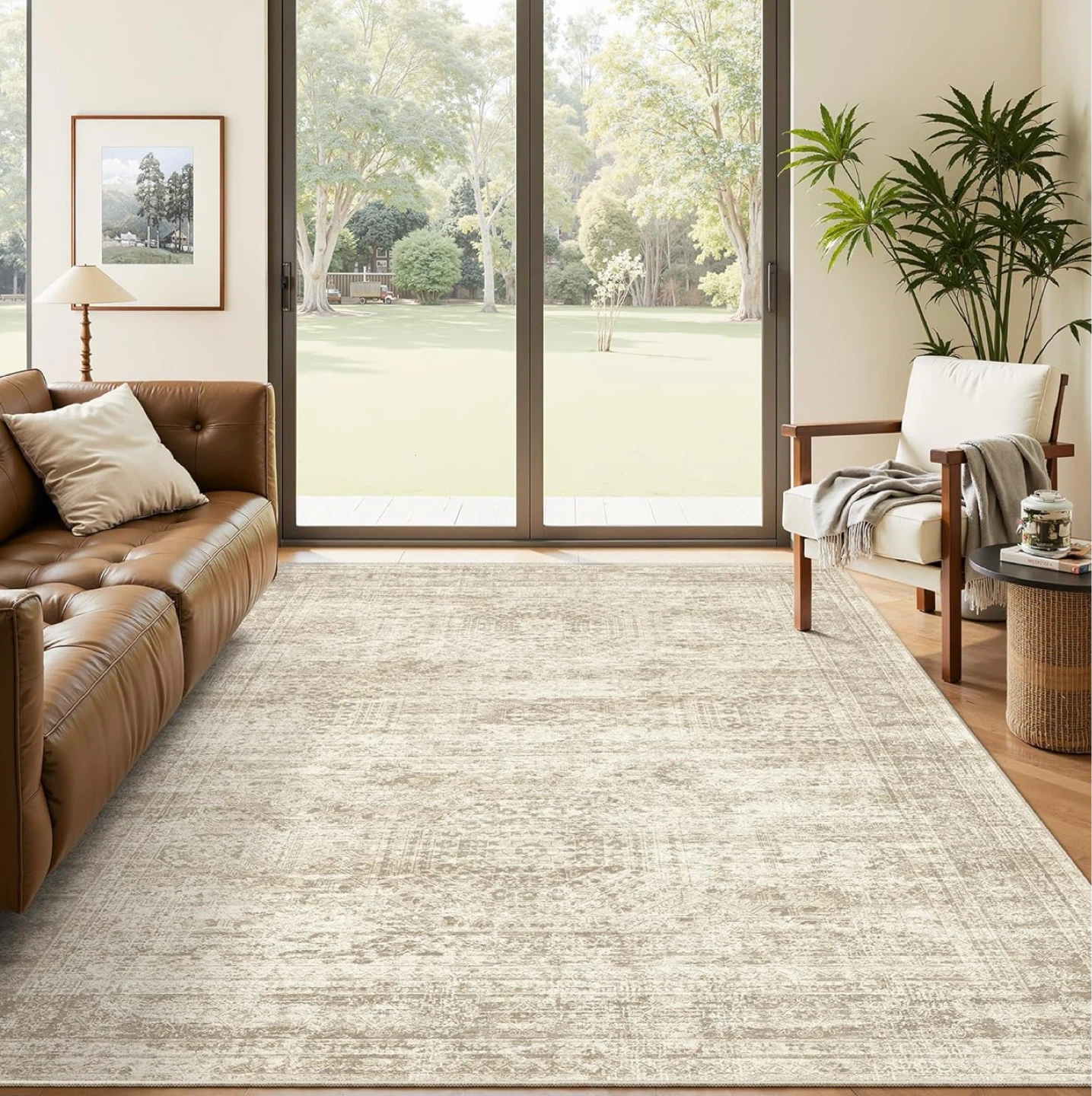 Lightweight Area Rug 48" x 72" Cream