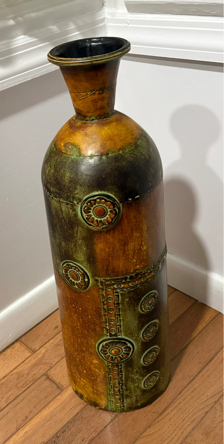 Tall Decorative Vase with Embossed Details - photo 3