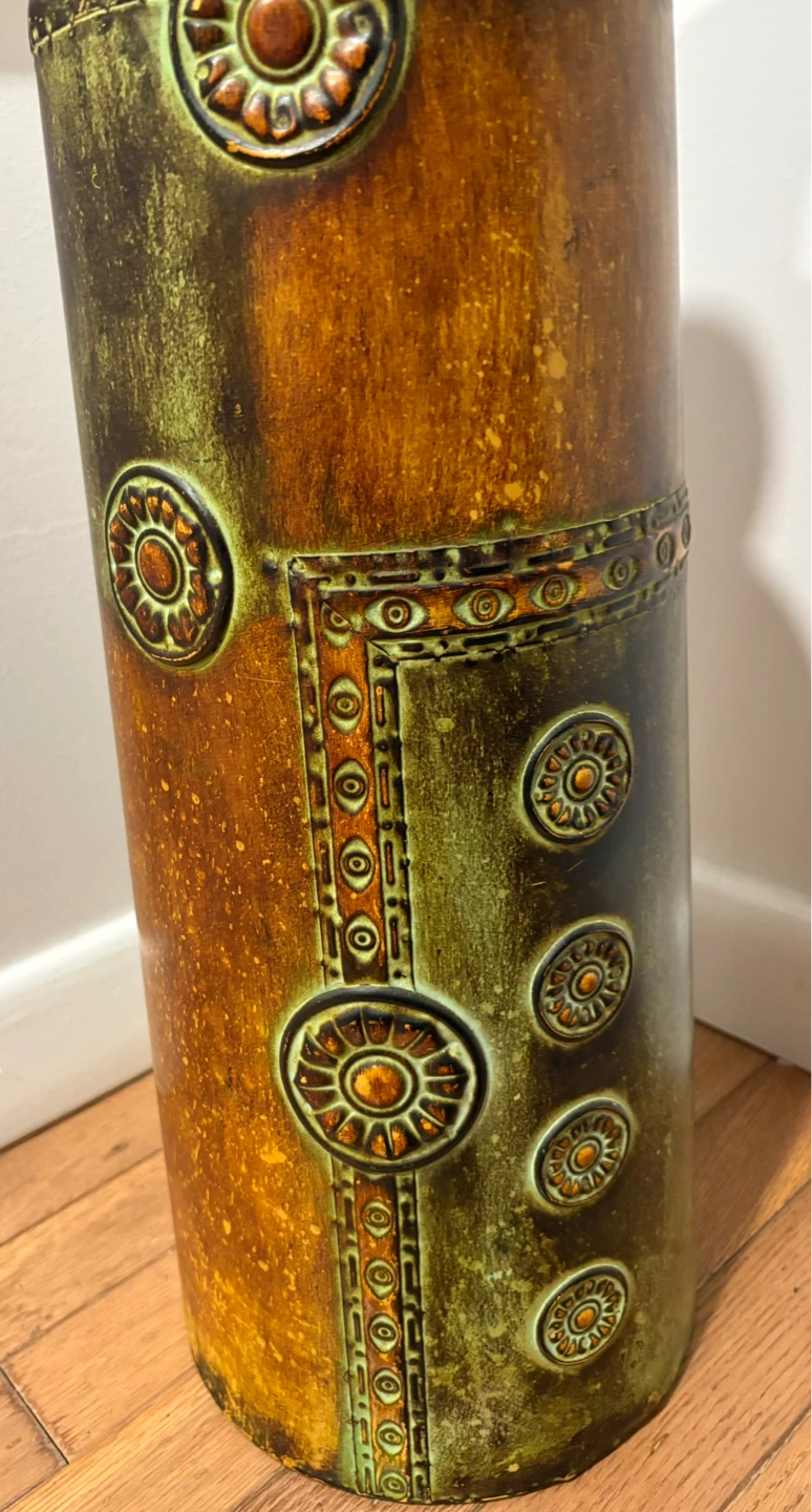 Tall Decorative Vase with Embossed Details - photo 5
