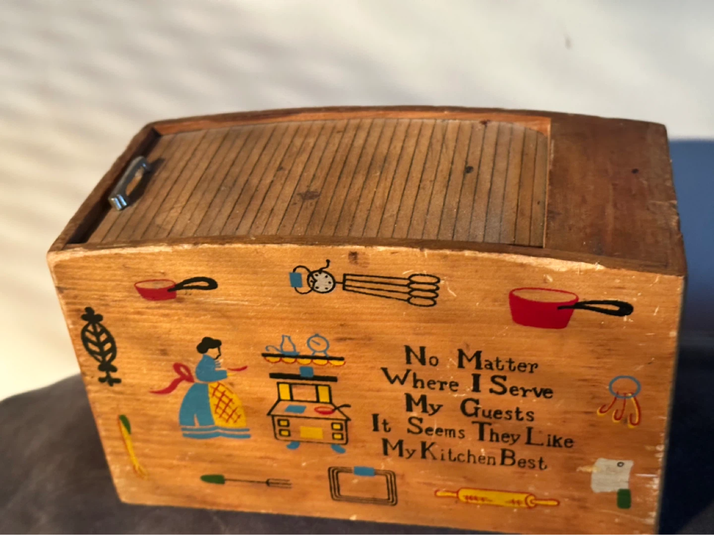 Rare vintage Roll top Recipe Box - photo 2