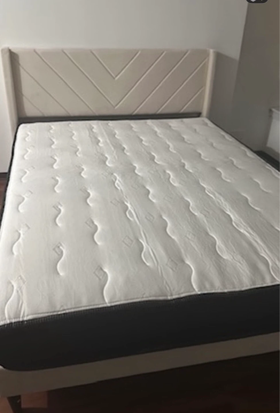 Queen Size Mattress with Upholstered Headboard