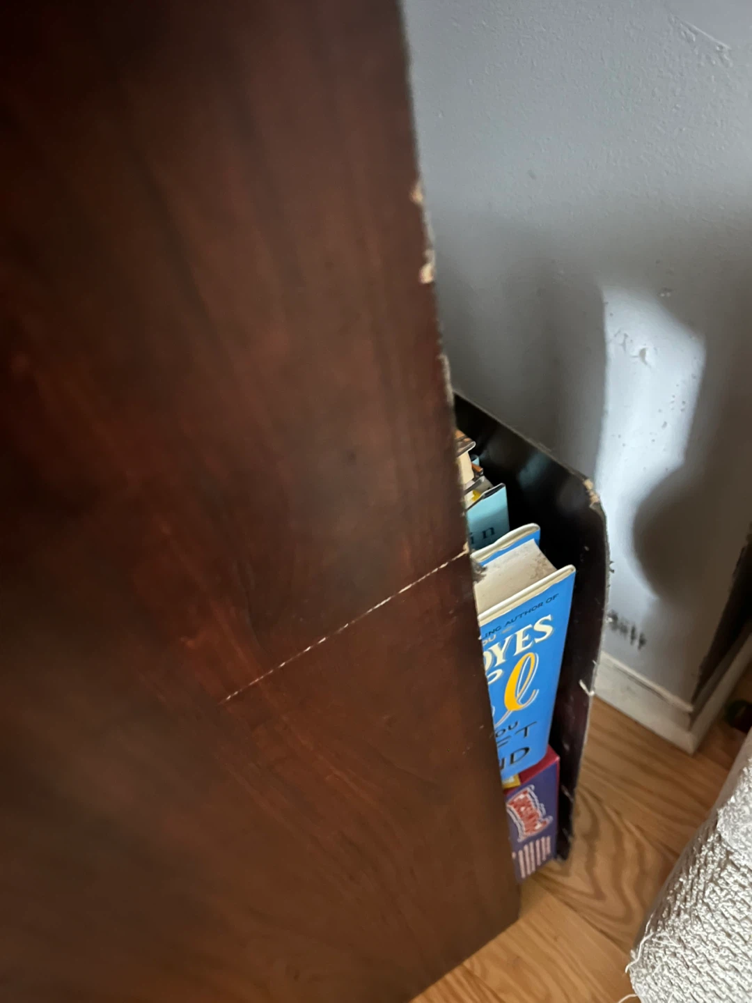 Dark Wood Bookshelf with Cabinet Doors - photo 3