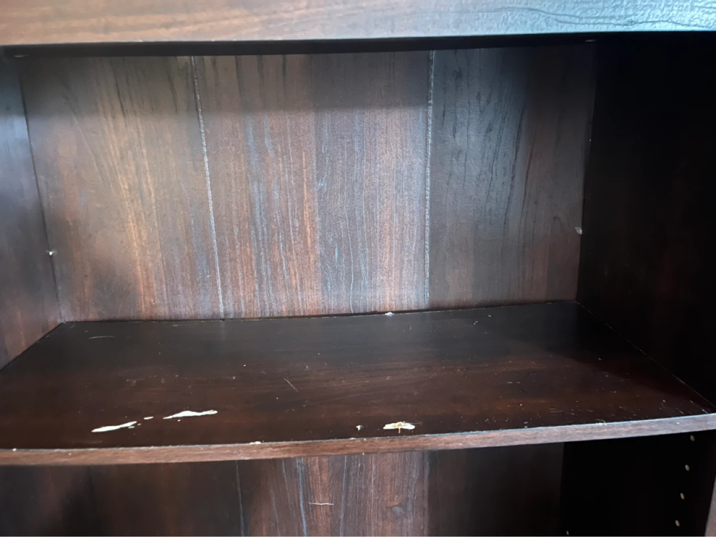 Dark Wood Bookshelf with Cabinet Doors - photo 2