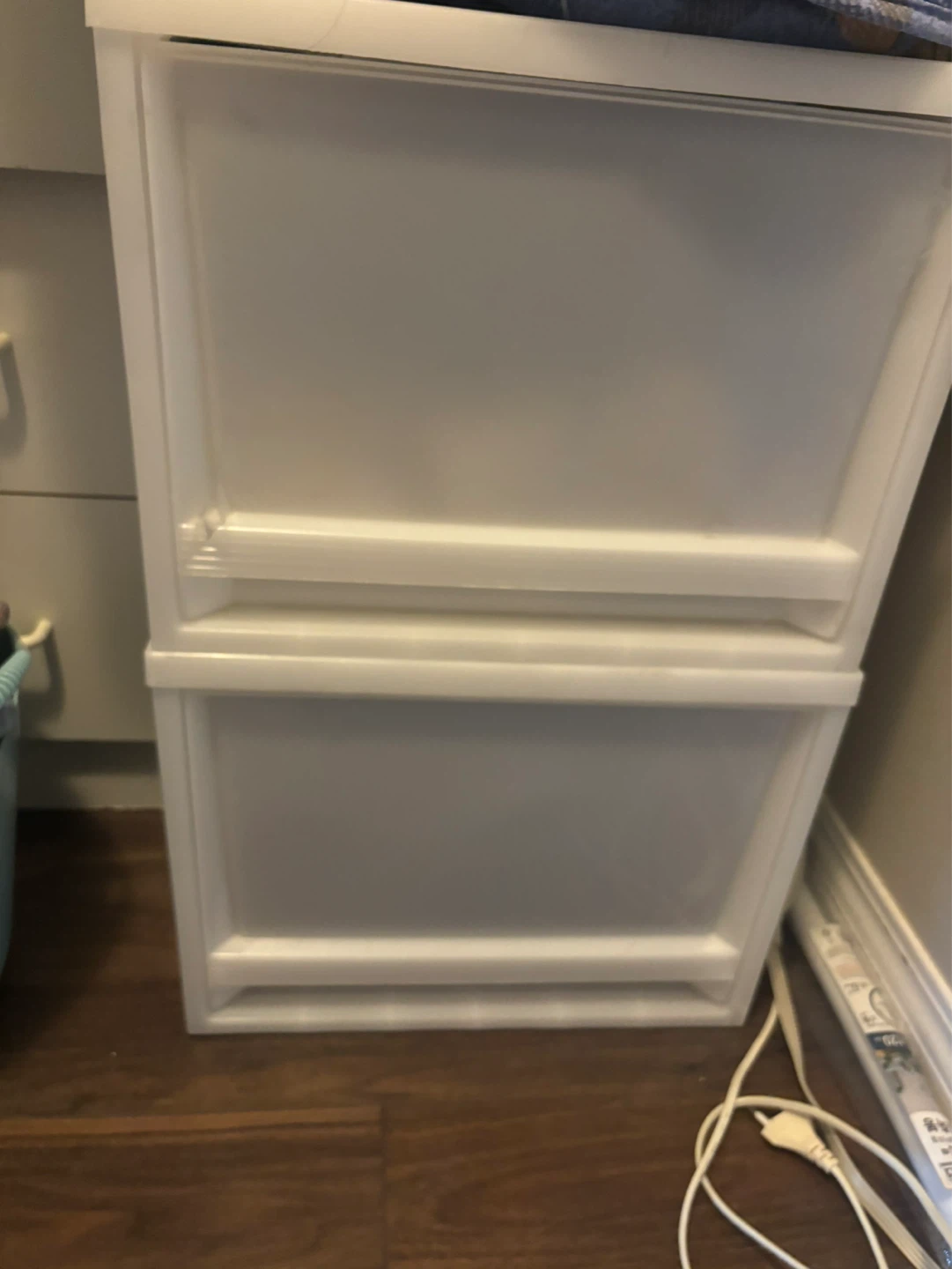 White 2-Drawer Storage Unit