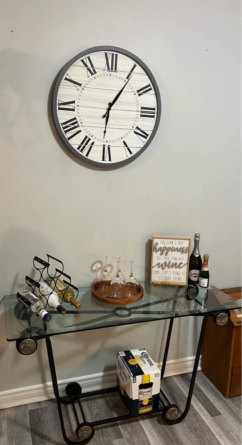 Glass bar table