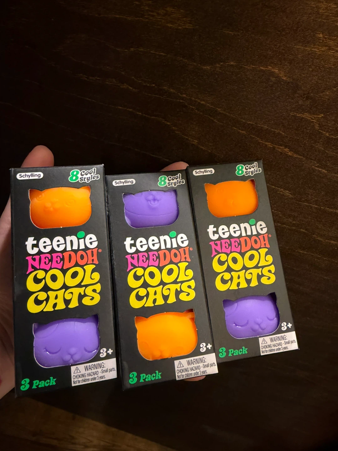 [2 left ]Schylling Teenie NeeDoh Cool Cats 3 Pack
