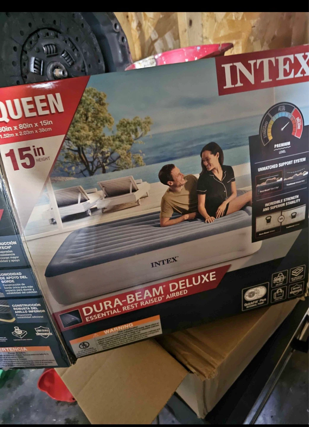 Intex Queen Dura-Beam Deluxe Airbed