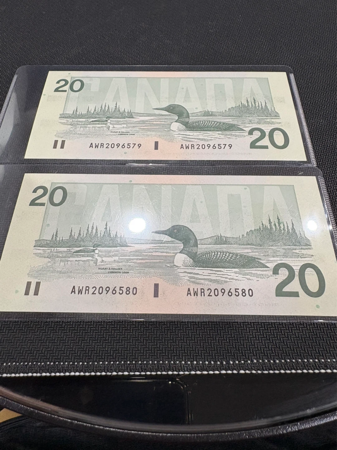 Two consecutive 20 Dollar Bills - Bank of Canada 1991 - photo 2