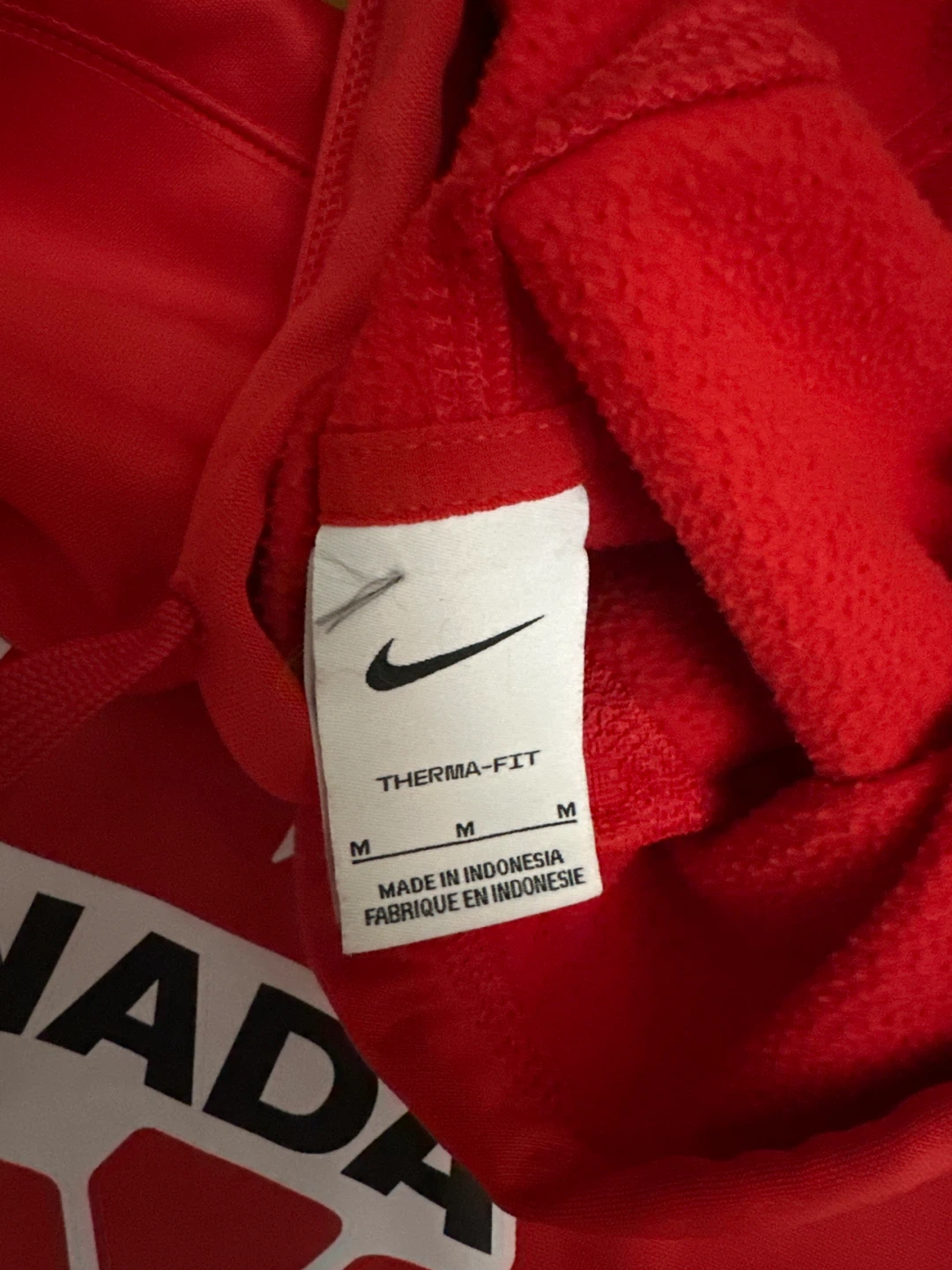 Nike Therma-Fit Canada Soccer Pullover Hoodie - Red - Medium - photo 2