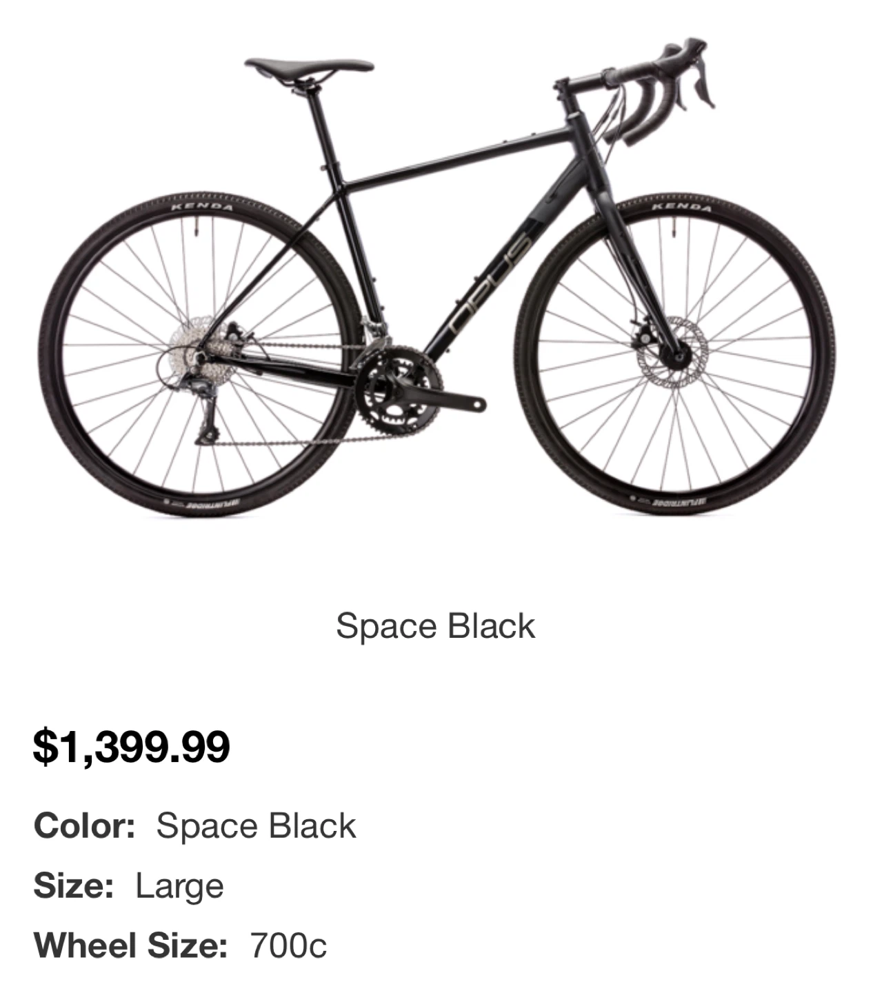Opus Horizon All-Road Bike - Large - Space Black - photo 5