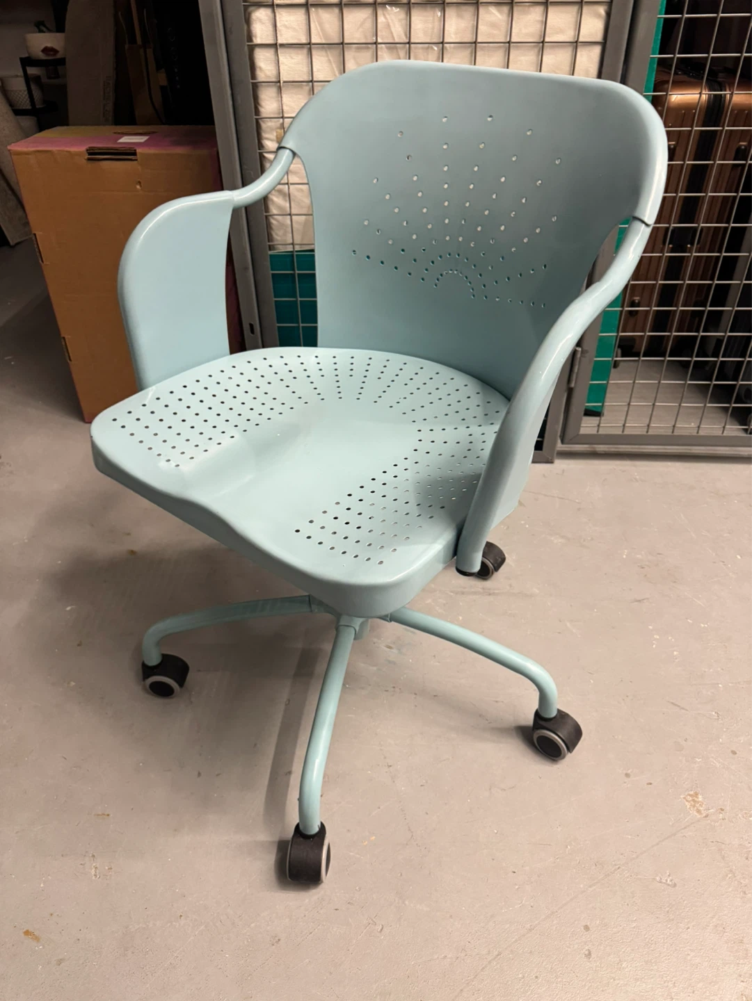 Light Blue Swivel Desk Chair from IKEA