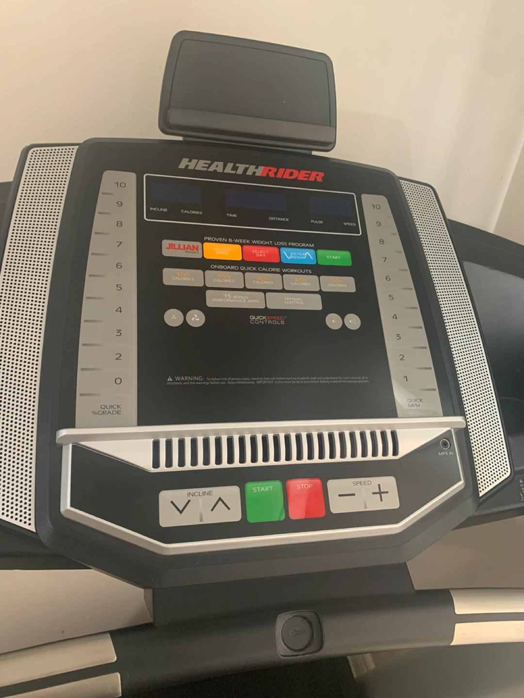 HealthRider Treadmill with Jillian Michaels Workout Programs - photo 2