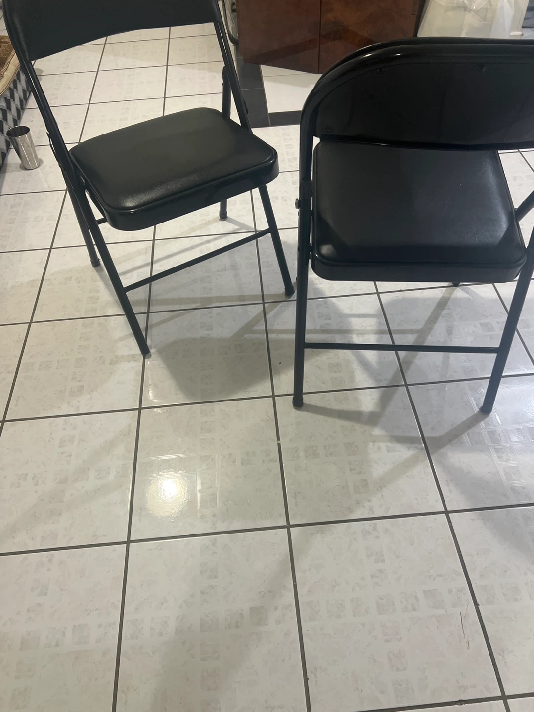 Black Folding Chairs (Set of 2) - photo 4