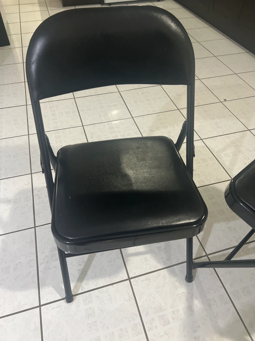 Black Folding Chairs (Set of 2) - photo 2