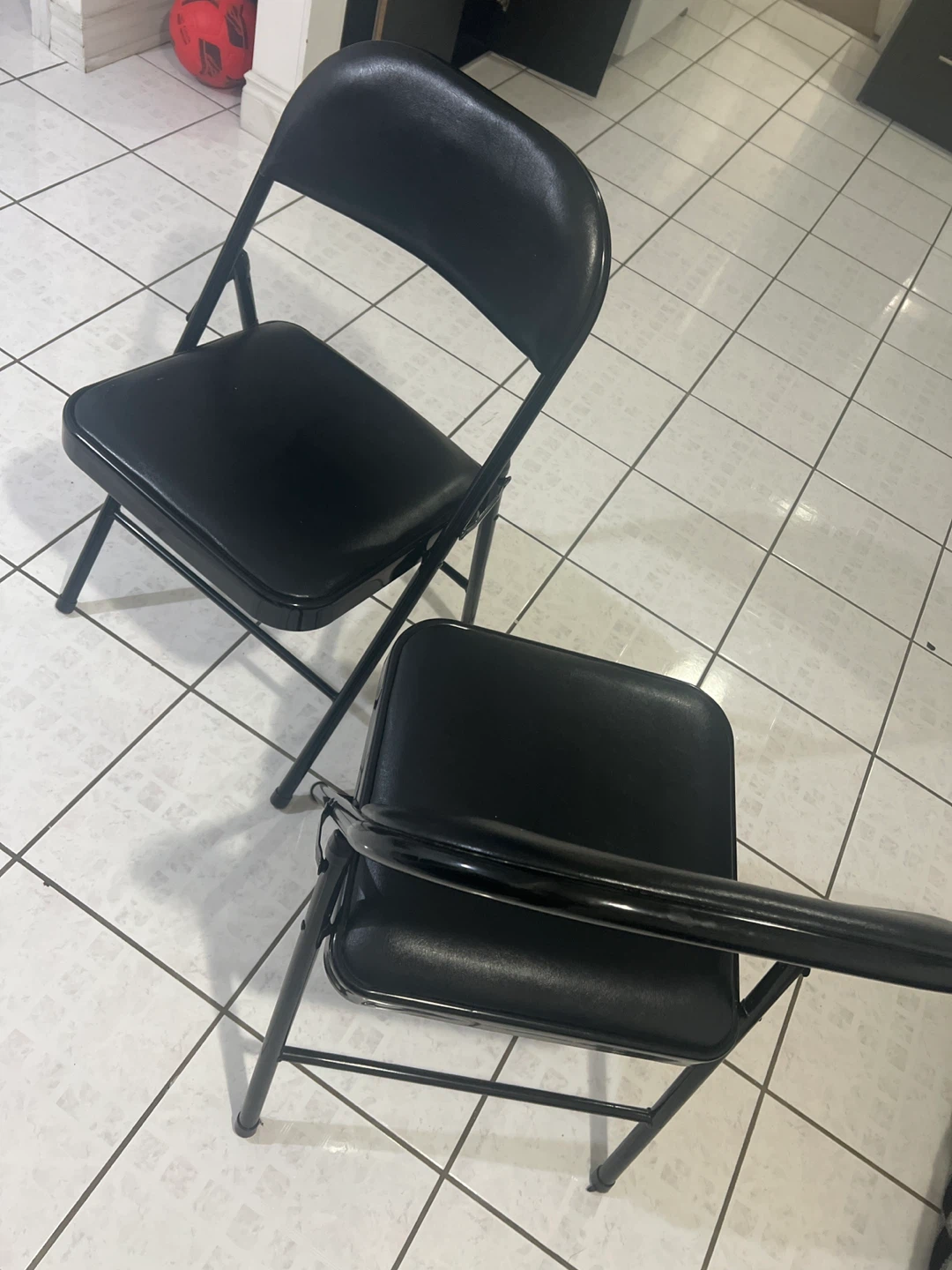 Black Folding Chairs (Set of 2)