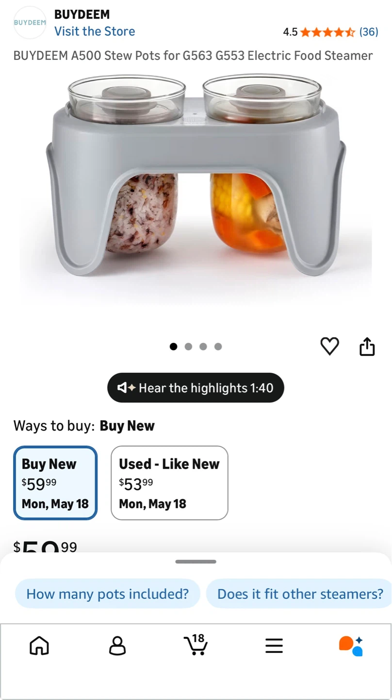 BUYDEEM Electric Food Steamer - photo 5