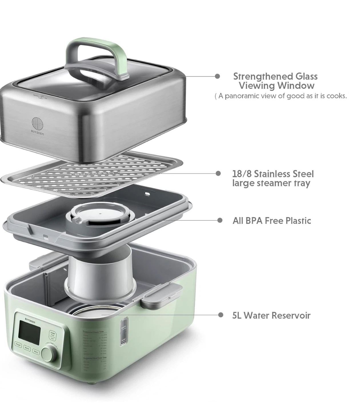 BUYDEEM Electric Food Steamer - photo 4
