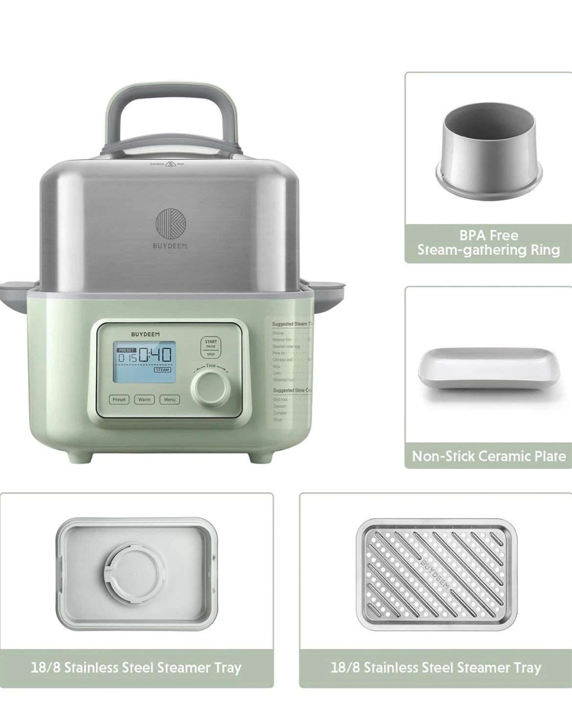 BUYDEEM Electric Food Steamer - photo 2