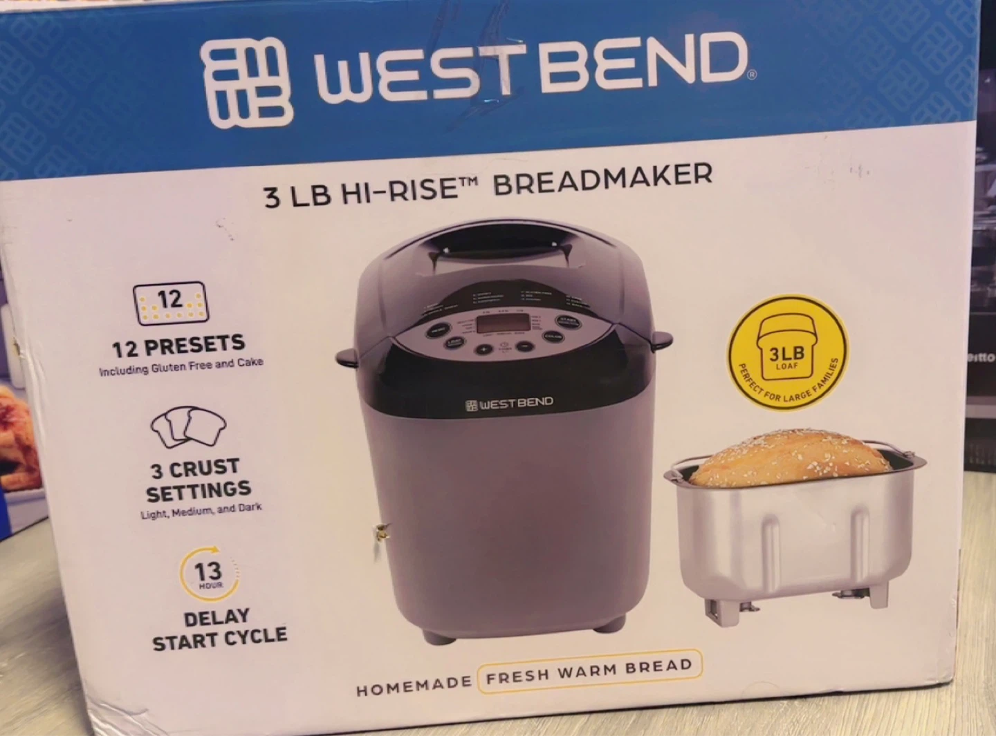 West Bend 3 LB Hi-Rise Breadmaker