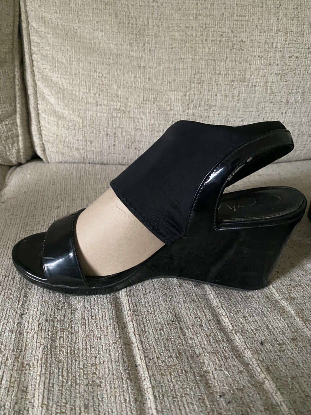 Calvin Klein Black Wedge Sandals Size 7.5 - photo 5