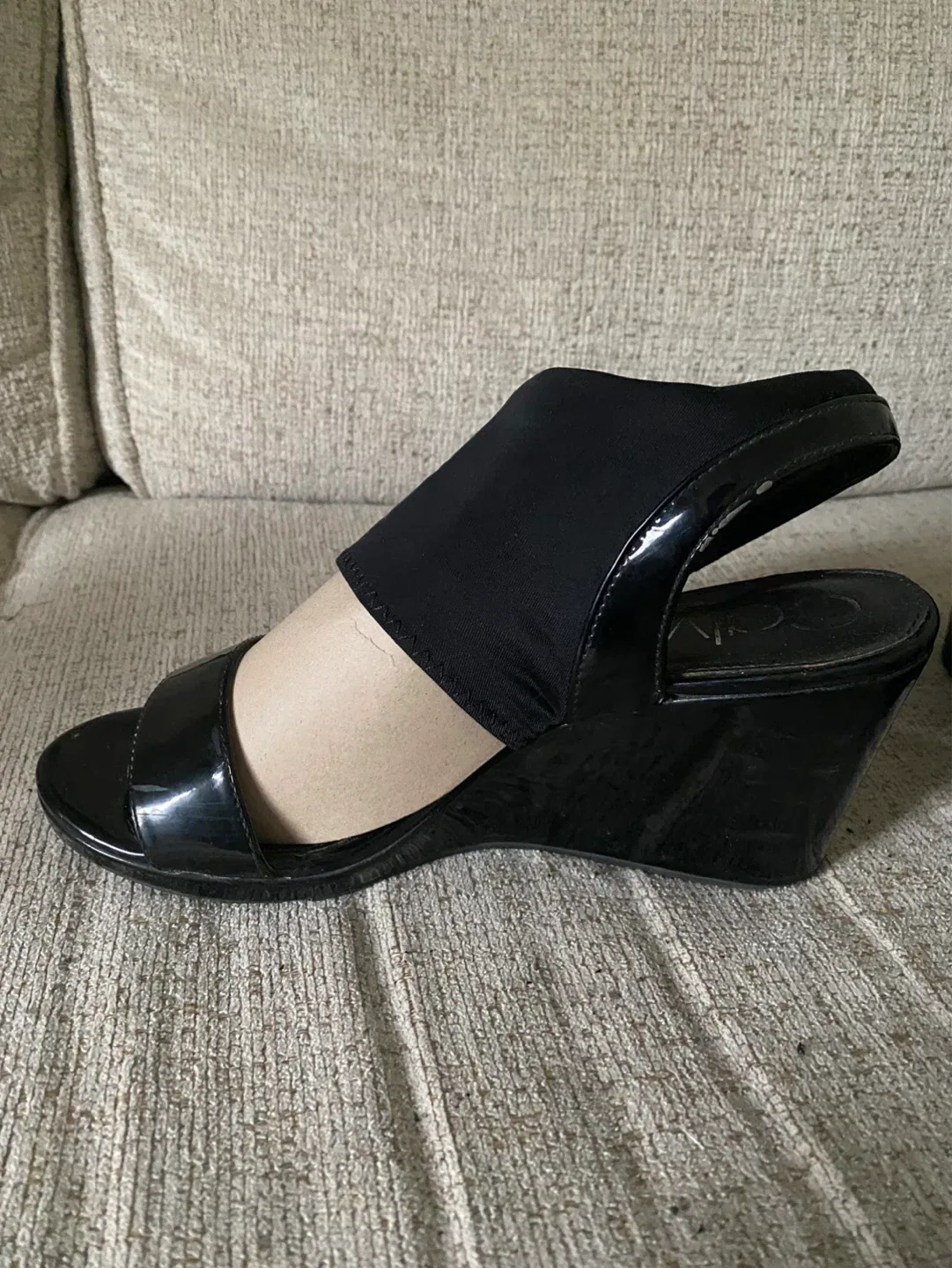 Calvin Klein Black Wedge Sandals Size 7.5 - photo 5